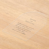 Aisha Elegant Modern Wedding Save the Date Acryl Uitnodigingen (Laagn)