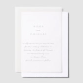 Aisha Elegant Modern Wedding Save the Date Vellum Uitnodigingen (Offset)