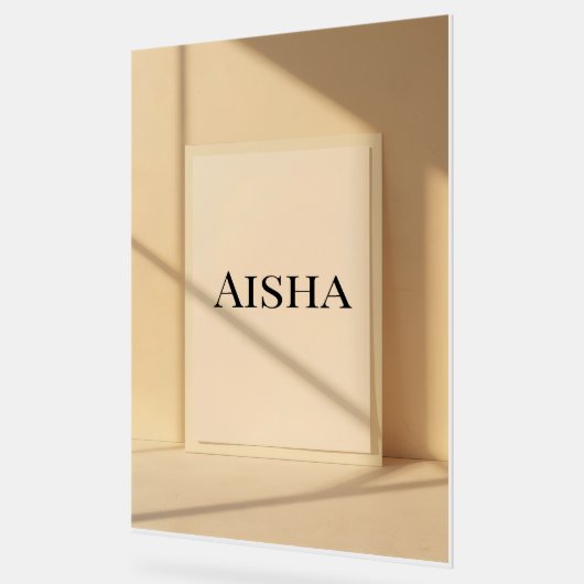 Aisha Elegant Name Poster – Personalized Typograph (Hoek)