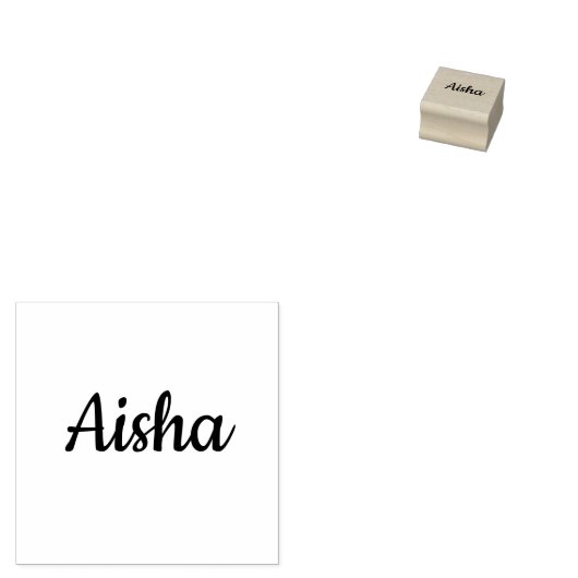 Aisha naamstempel rubberstempel (Gestempeld)