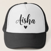Aisha Name Meaning Custom Hat Cap Girl Clothing  Trucker Pet (Voorkant)