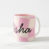 Aisha Name Meaning Custom Mug Cup Girl Gift Custom Tweekleurige Koffiemok (Voorkant rechts)