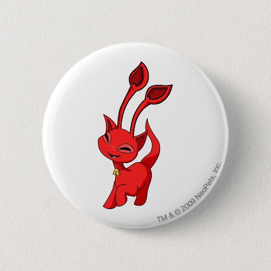 Aisha Red Ronde Button 5,7 Cm (Voorkant)