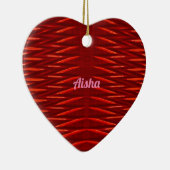 AISHA ~ VALENTIJN HEART ~ Red Fractal ~ Keramisch Ornament (Rechts)