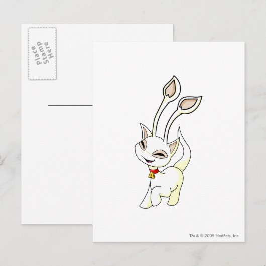 Aisha White Briefkaart (Voorkant / Achterkant)