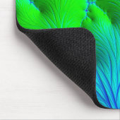 AISHA ~ Zany Hot Shades of Green and Blue Fractal Muismat (Hoek)