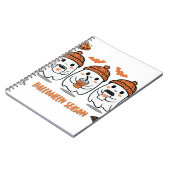 aison Halloween – fantômes café mignons Notitieboek (Linkerzijde)