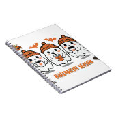 aison Halloween – fantômes café mignons Notitieboek (Rechterzijde)