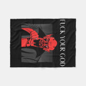 Aist Goat Satan Baphomet GIft Fleece Deken (Voorkant (Horizontaal))