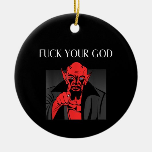 Aist Goat Satan Baphomet GIft Keramisch Ornament (Voorkant)