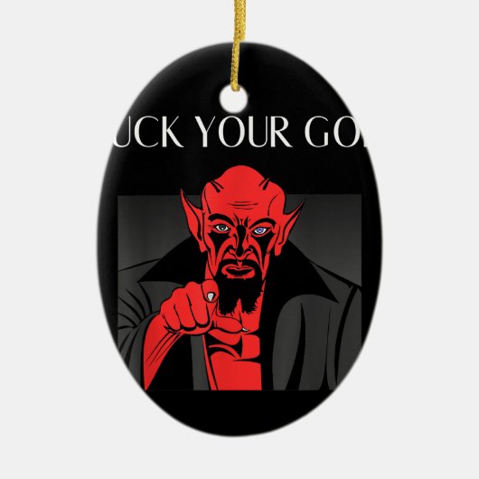 Aist Goat Satan Baphomet GIft Keramisch Ornament (Voorkant)