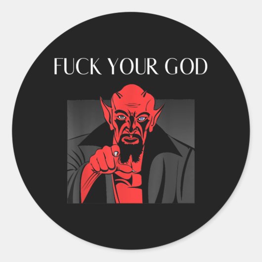 Aist Goat Satan Baphomet GIft Ronde Sticker (Voorkant)