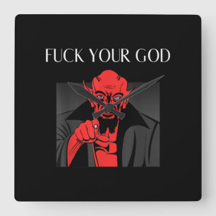 Aist Goat Satan Baphomet GIft Vierkante Klok