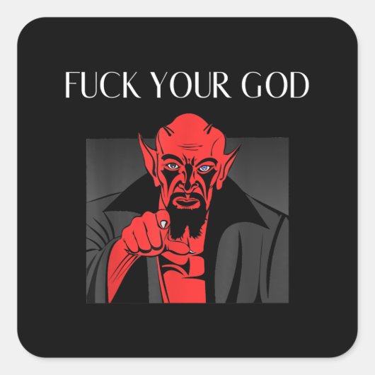 Aist Goat Satan Baphomet GIft Vierkante Sticker (Voorkant)