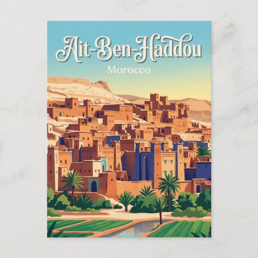 Aït-Ben-Haddou Marokko Briefkaart (Voorkant)