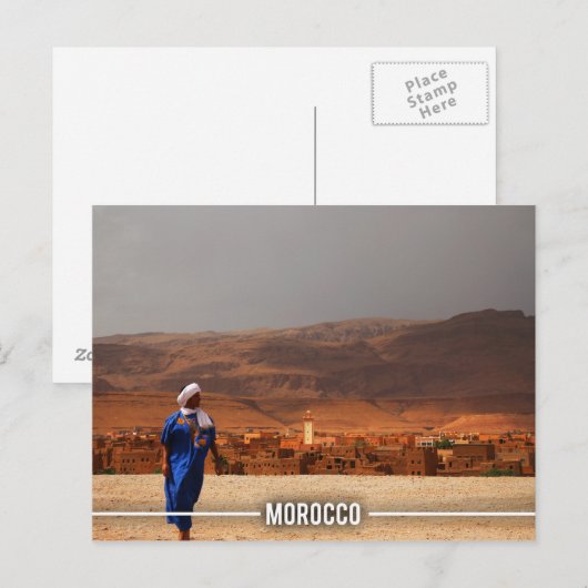 Ait BenHaddou Kasbah, Marokko Briefkaart (Voorkant / Achterkant)