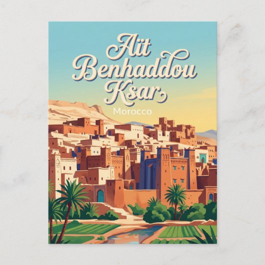 Aït Benhaddou Marokko Briefkaart (Voorkant)