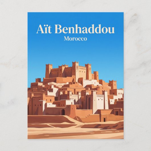 Aït Benhaddou Marokko Briefkaart (Voorkant)