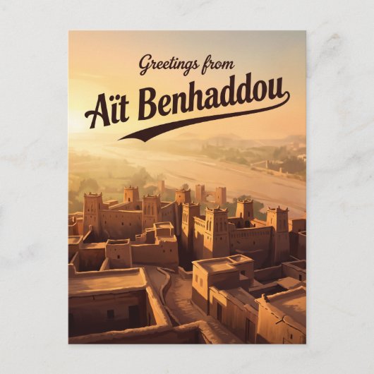 Aït Benhaddou Marokko Briefkaart (Voorkant)