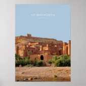 Ait Benhaddou, Marokko Travel Artwork Poster (Voorkant)