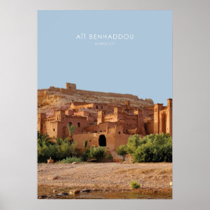 Ait Benhaddou, Marokko Travel Artwork Poster
