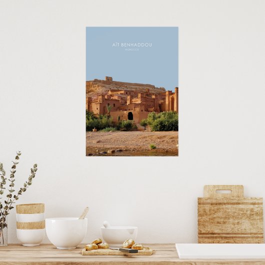 Ait Benhaddou, Marokko Travel Artwork Poster (Keuken)