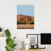Ait Benhaddou, Marokko Travel Artwork Poster (Thuiskantoor)