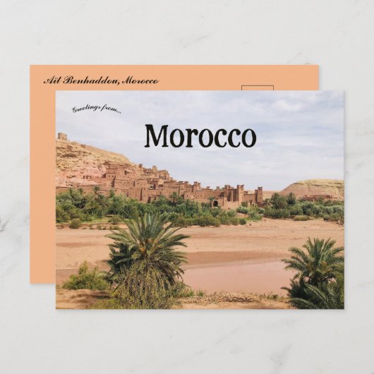Aït Benhaddou Morocco Briefkaart (Voorkant / Achterkant)