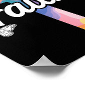 Aith Cross With Butterflies Christian  Poster (Hoek)