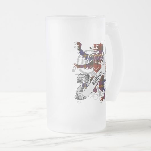 Aitken Tartan Lion Matglas Bierpul (Voorkant rechts)