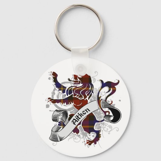 Aitken Tartan Lion Sleutelhanger (Voorkant)