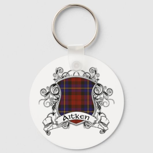 Aitken Tartan Shield Sleutelhanger (Voorkant)