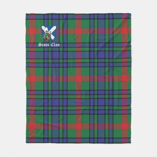 Aiton Ancient Clan Badge Tartan Pset Fleece Deken (Voorkant)