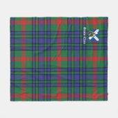 Aiton Ancient Clan Badge Tartan Pset Fleece Deken (Voorkant (Horizontaal))
