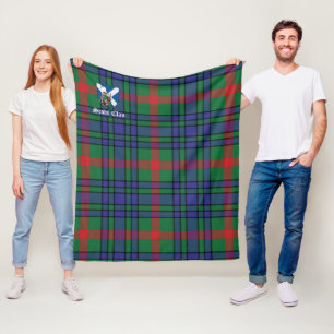 Aiton Oude Clan Badge Tartan Schotlandse ruit Fleece Deken