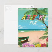 Aitutaki Air Reisposter Briefkaart (Voorkant / Achterkant)