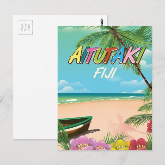 Aitutaki Air Reisposter Briefkaart (Voorkant / Achterkant)