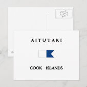 Aitutaki Cook Islands Alpha Dive Flag Briefkaart (Voorkant / Achterkant)