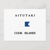 Aitutaki Cook Islands Alpha Dive Flag Briefkaart (Voorkant)