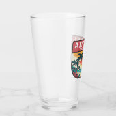 Aitutaki Cook Islands Retro Emblem Glas (Rechts)