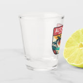 Aitutaki Cook Islands Retro Emblem Shot Glas (Links)