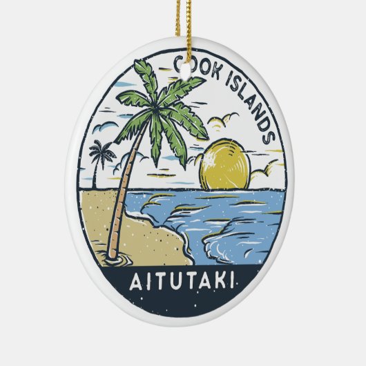 Aitutaki Cookeilanden  Keramisch Ornament (Rechts)