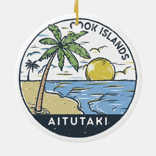 Aitutaki Cookeilanden  Keramisch Ornament (Achterkant)