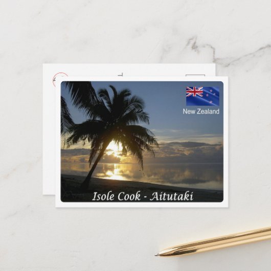 Aitutaki - Isole Cook - Nieuw-Zeeland - Briefkaart (Voorkant / Achterkant in situ)