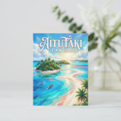 Aitutaki Lagune Cookeilanden Briefkaart (Staand voorkant)