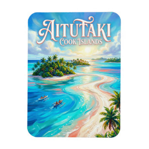 Aitutaki Lagune Cookeilanden Magneet