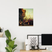 Aivazovsky - Coffee House, Ortakoy Mosque, Consta. Poster (Thuiskantoor)