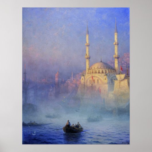 Aivazovsky - Constantinopel Moskee Poster (Voorkant)