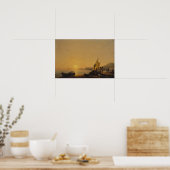 Aivazovsky - de baai van Napels 1900 Poster (Keuken)