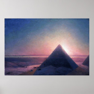 Aivazovsky - de grote piramide van Giza Poster